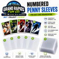 1000 Green Numbered Soft Penny Sleeves 1 - 100 For Sports & Trading Cards