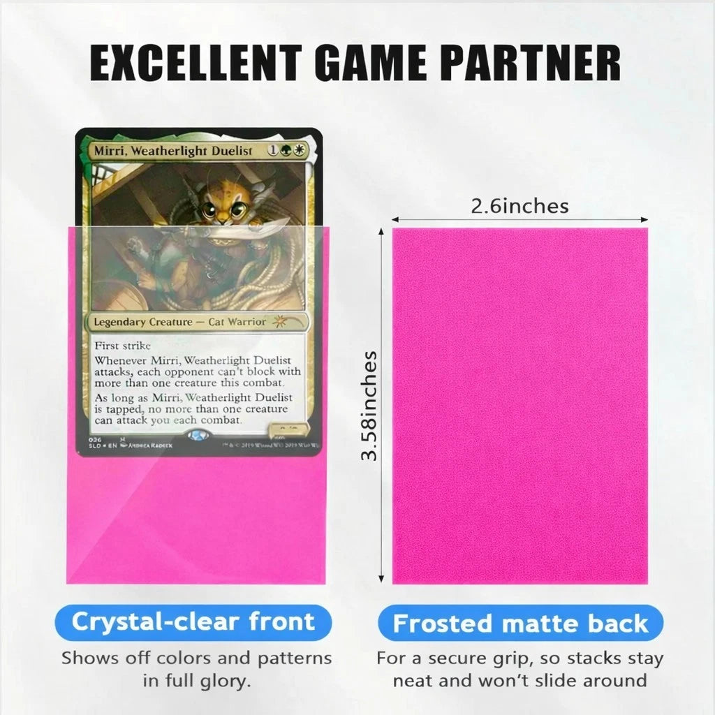 Trading Card Sleeves Pink 50ct Matte Soft Card Protectors Magic And Sports