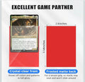 Trading Card Sleeves Red 50ct Matte Soft Card Protectors Magic And Sports