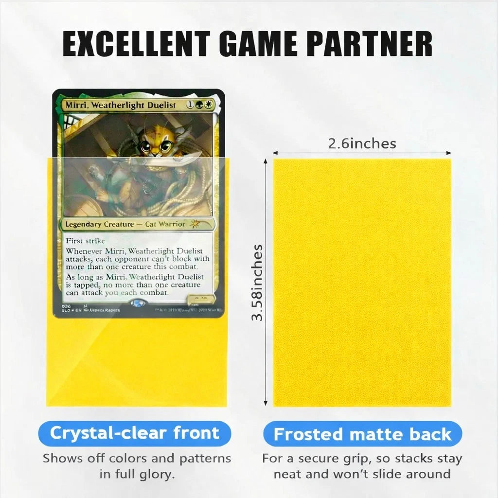 Trading Card Sleeves Yellow 50ct Matte Soft Card Protectors Magic And Sports