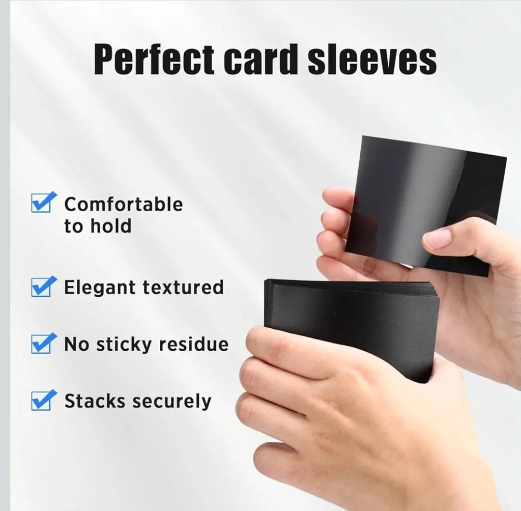 Trading Card Sleeves Black 50ct Matte Soft Card Protectors Magic Sports
